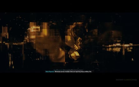 A screengrab from the Call of Duty: Modern Warfare 4 game released by Activision, which is made up of real news broadcast footage from Getty showing paramedics performing CPR during the 2022 Itaewon crowd crush.