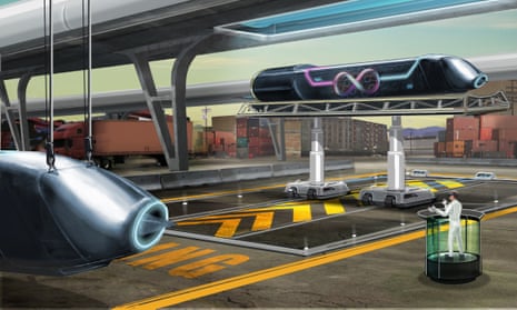 Illustration of the hyperloop