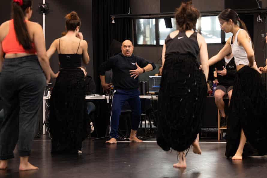 Page during rehearsal at Bangarra studios.