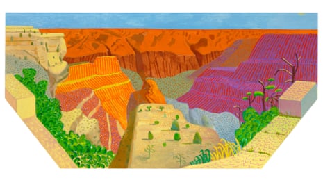 ‘Eye-popping acrylics’: David Hockney’s Grand Canyon I. 