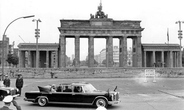 The Queen and the Duke of Edinburgh at the Brandenburg Gate during their first visit to Berlin in 1965. The trip was seen as a major contribution in healing the wounds of the second world war.