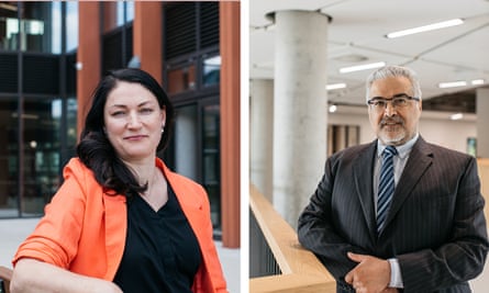 Polina Baranova, an associate professor of strategy and sustainability (left); Prof Hassan Yazdifar, head of research and innovation.