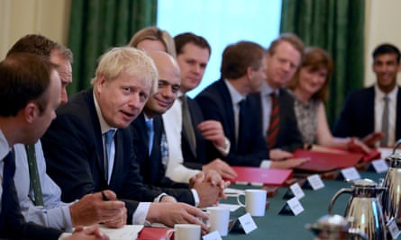 Boris Johnson holds his first cabinet meeting
