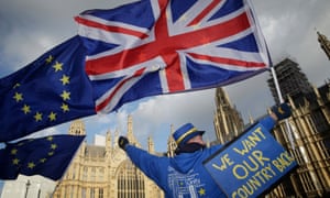 Anti-Brexiters protest at Westminster