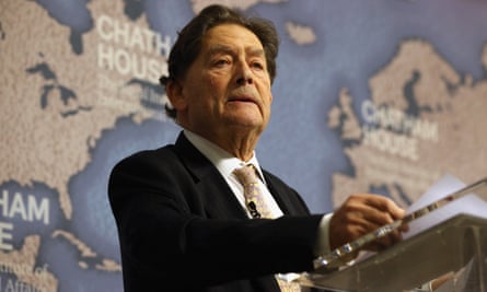 Nigel Lawson at Chatham House, central London, speaking in his role a chair of the Vote Leave campaign in 2016.