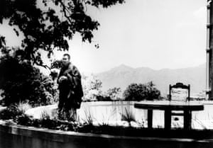 The Dalai Lama in Birla House Park in May 1959.