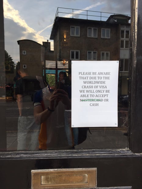 Drinkers were met with this message outside the Spurstowe Arms, London Fields, Hackney.