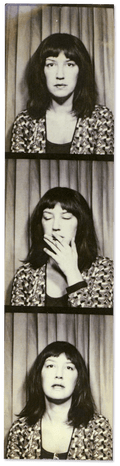 Eve Babitz in a photo booth