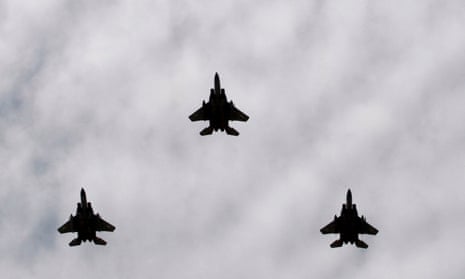 File photo of Israeli air force F-15 fighter jets.