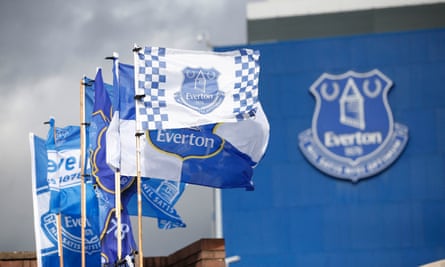 Flags outside Goodison Park