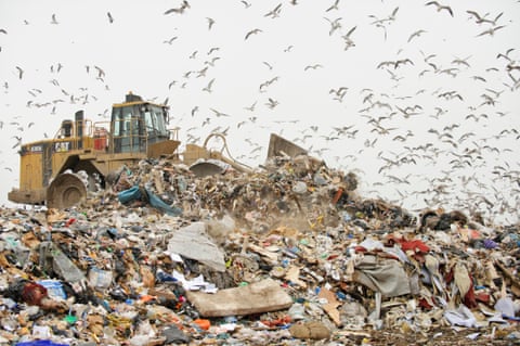 A landfill site at Pitsea in Essex.