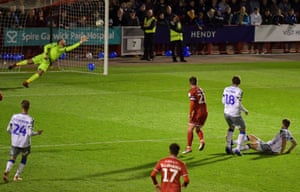 Dannie Bulman, scoring the first for Crawley.