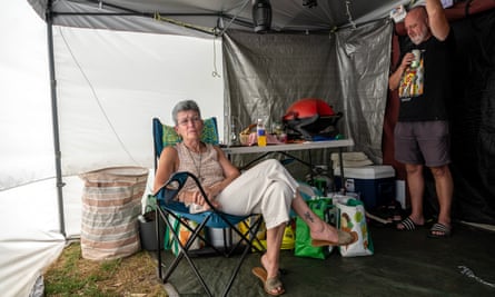 Cheryl Rowe at Big Valley campsite in Rosa Glen.