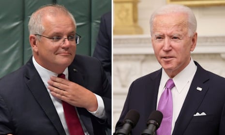 Australian prime minister Scott Morrison and US president Joe Biden