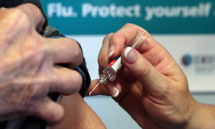 A flu vaccination