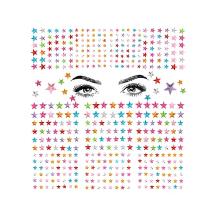 5 Pcs Star Face Gems Stickers