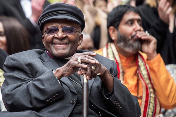 Desmond Tutu attends the unveiling of the Arch for the Arch monument, as part of celebrations for his 86th birthday in Cape Town. Desmond Tutu, South Africa,South African cleric,harbouchanews