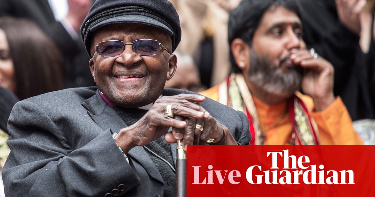 Archbishop Desmond Tutu: Dalai Lama joins tributes to ‘true humanitarian’ after anti-apartheid hero dies – latest