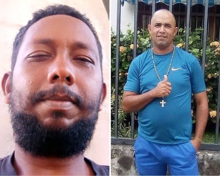 Composite photo of two men
