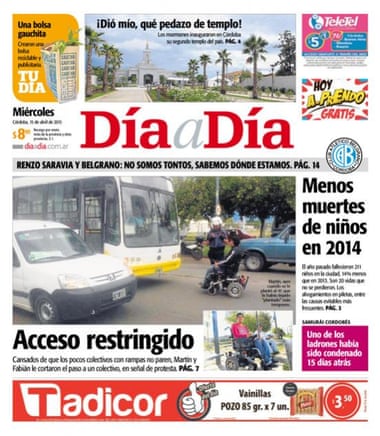 Party member Martin Aguirre made headlines when he blocked a bus with his wheelchair