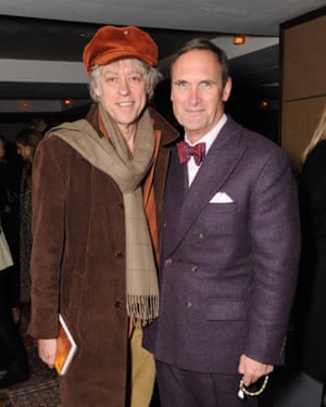 AA Gill with Bob Geldof.