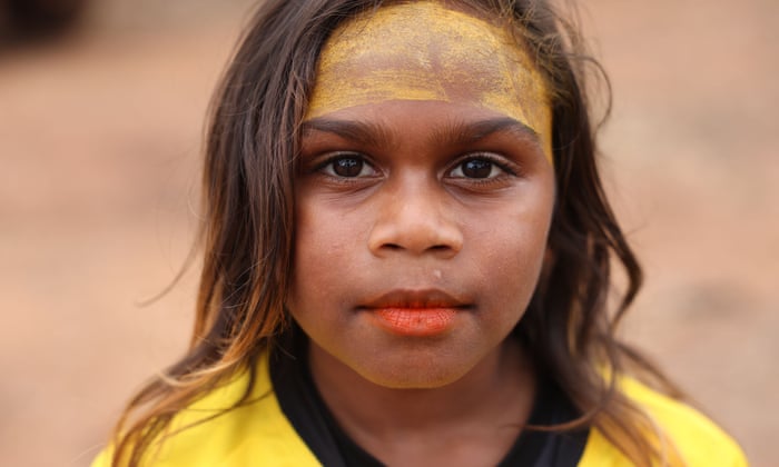 Yolngu children playing at Garma Festival in northeast Arnhem Land, Northern Territory, Australia, 29 July 2022.