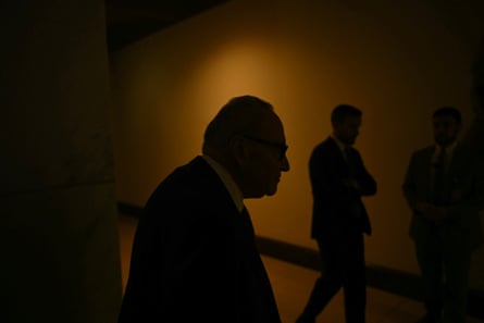 Man in silhouette leaving meeting