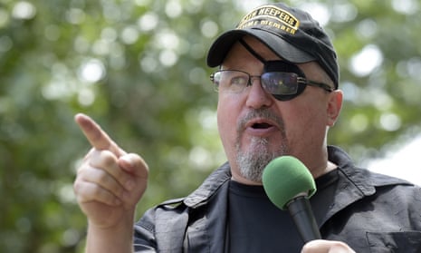 File picture of Stewart Rhodes outside the White House in 2017.