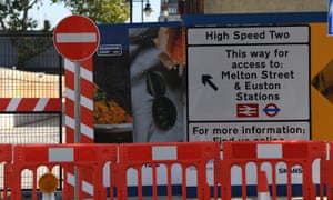 The HS2 construction site in Euston, London.