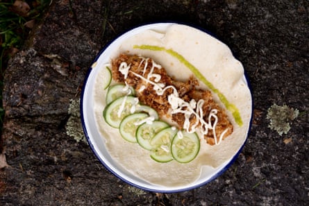 Fish wraps with oyster sauce and panko batter