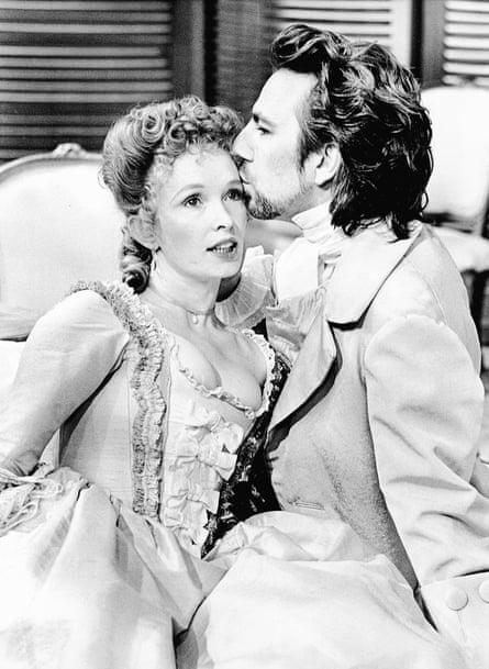 Alan Rickman and Lindsay Duncan in the RSC production of Les Liaisons Dangereuses, 1987.