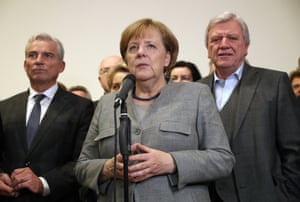 German Chancellor Angela Merkel last night.