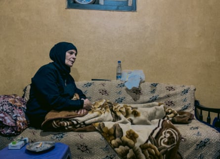 A woman grieving for her dead son in Shatila.