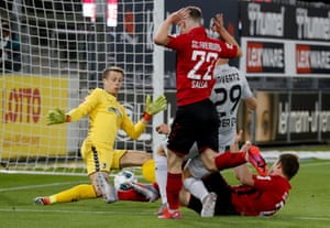 Kai Havertz puts Bayer Leverkusen ahead.