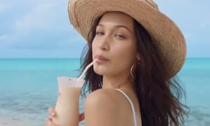 Model Bella Hadid in an advert for Fyre festival.