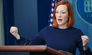White House press secretary Jen Psaki addresses reporters on Wednesday