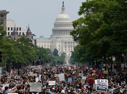 A Black Lives Matter protest inn Washington, June 2020