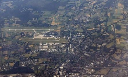 An aerial photo of Langenhagen in Germany.