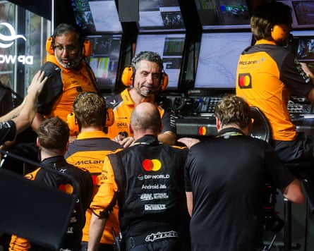 The McLaren team principal, Andrea Stella, at the Singapore Grand Prix
