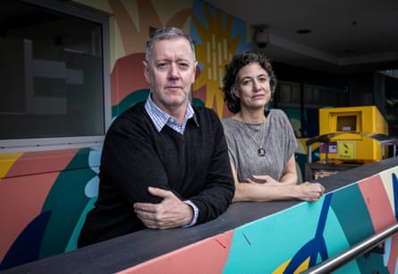 Dr Craig Rodgers - senior staff specialist in addiction medicine and Professor Nadine Ezard, the director of St Vincent’s drug and alcohol service stand outside the opioid replacement therapy rooms at St Vincent Hospital, Darlinghurst, Sydney.