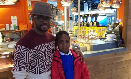 Jackson Yamba and his son