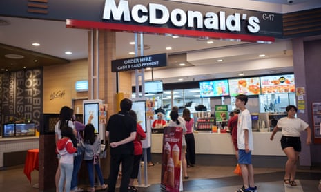 A McDonald’s restaurant at a shopping mall in Kuala Lumpur.