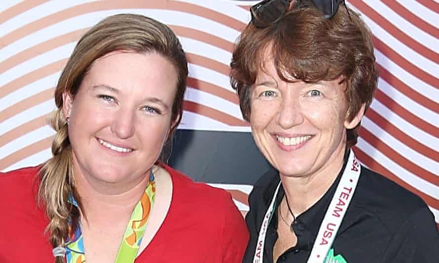 Dawn Airey (right) with US Olympian Kim Rhode at Rio 2106.