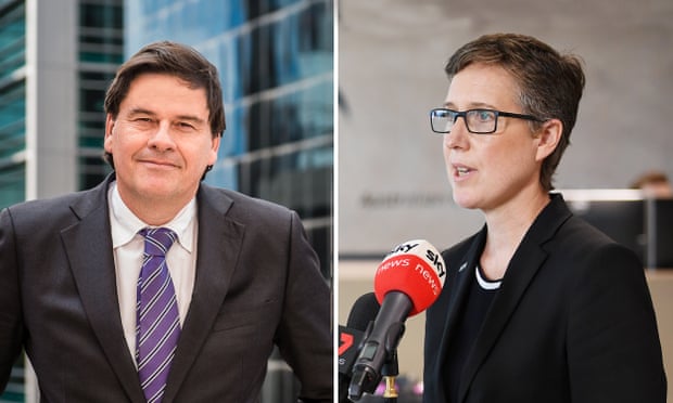 Two-way composite of Innes Willox and Sally McManus.
