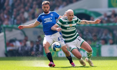 Rangers’ Nicolas Raskin (left) against Celtic