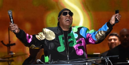 Stevie Wonder playing Hyde Park, London, in 2019.