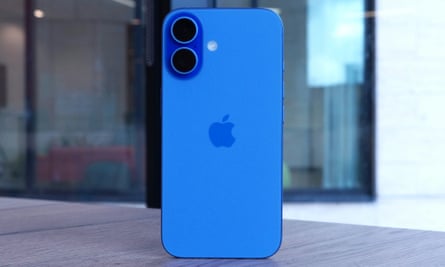The glass back of the iPhone 16.