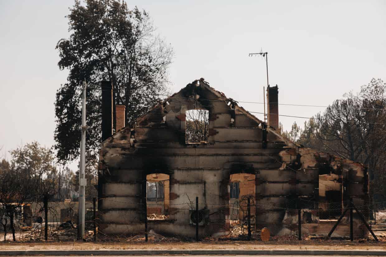 a burned down home