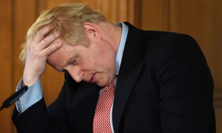Boris Johnson during a 13 March press conference on coronavirus