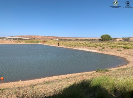 A large damn in the outback